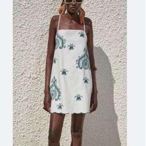 Zara embroidered mini with rope detail